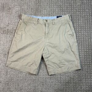 Polo Ralph Lauren Mens Tan Khaki Stretch Classic Fit Chino Shorts Size 36